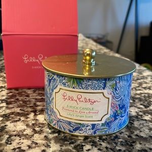 NWT Lilly Pulitzer 3 wick candle Lilly’s Jungle Scent